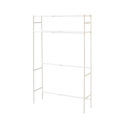 ベストコ NY-327 ホワイト LIV PLUS Quick Lock ランドリーラック 伸縮 棚 2段 洗濯機 収納