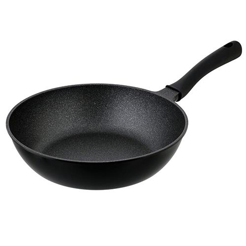 ベストコ NM-386 ブラック LIV PLUS 軽すぎる!フライパン 深型フライパン 28cm ウォックパン ガス火専用 軽量