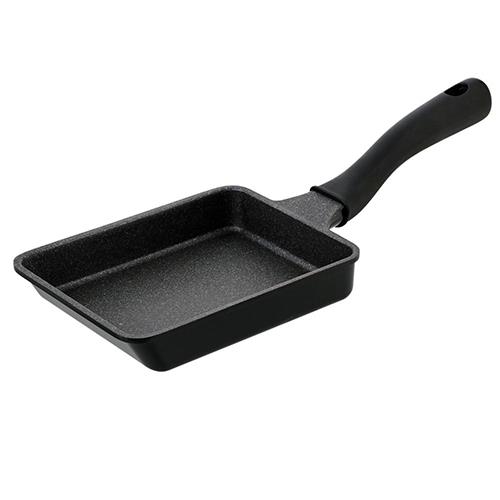 ベストコ NM-387 ブラック LIV PLUS 軽すぎる！フライパン 卵焼き器 13×18cm エッグパン ガス火専用 軽量