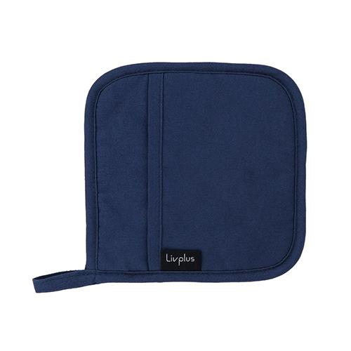 ベストコ LV-0061 ネイビー LIV PLUS ミトン 鍋敷き 2WAY仕様 18×18cm 汚れにくい インディゴ キッチン