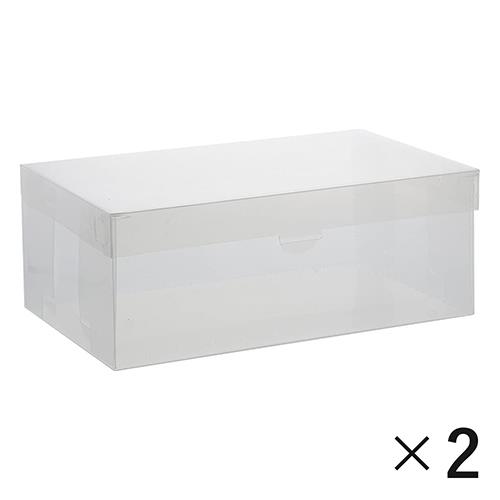 ベストコ ND-2802 クリア LIV PLUS シューズボックス シューズケース 靴 収納 フルオープン メンズ 2個セット ゼーエン