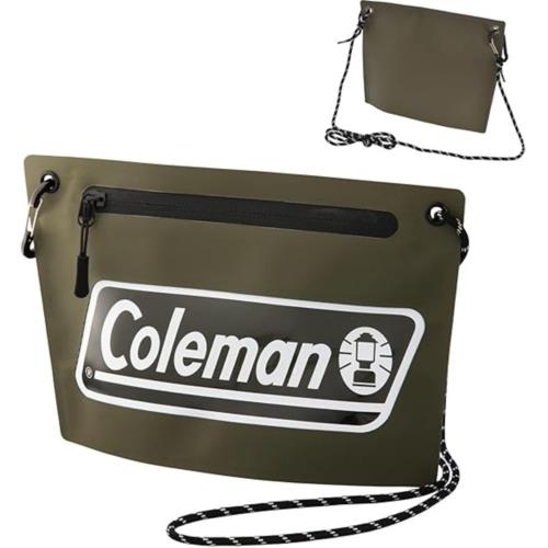 エツミ VCO-8779 オリーブ Colemanコラボ シームレスサコッシュ 防水素材ショルダーバッグ 内寸 約 ：H150×W185×底部マチ幅65mm