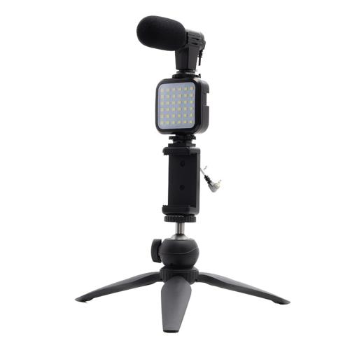 エツミ VE-2256 VLOGスターターキットβ マイク・LEDライト・ホルダー・テーブル三脚