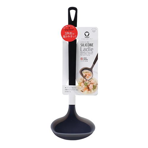 マーナ K534BK ﾌﾞﾗｯｸ マーナ トライアングリップ シリコーンお玉