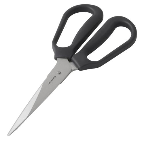 マーナ 料理のハサミ ブラック キッチンバサミ 分解 食洗機対応 ステンレス 左利き 両利き ハサミ 切れ味抜群 外せる 洗える 防サビ