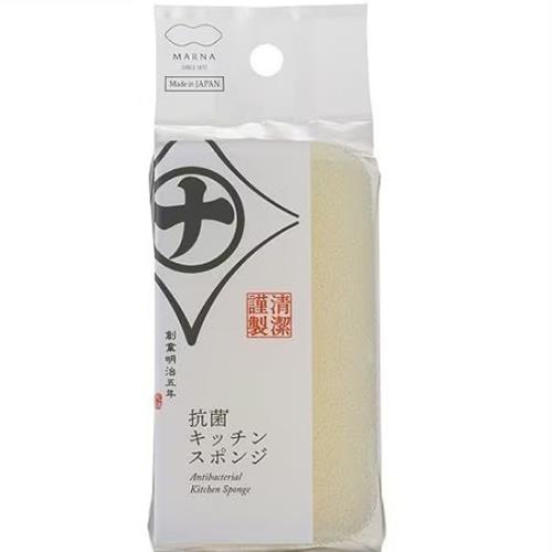 マーナ K751W ホワイト 抗菌キッチンスポンジ