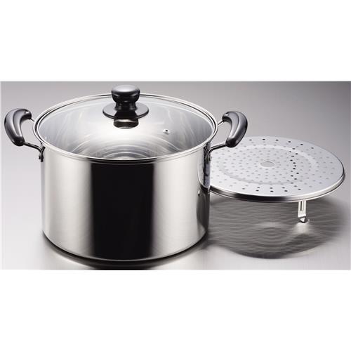 パール金属 NEWだんらん IH対応 ステンレス製 ガラス蓋付 兼用鍋 26cm H-5873