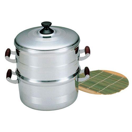 北陸アルミニウム アルミ長生セイロ〈デラックス〉 33cm 二重