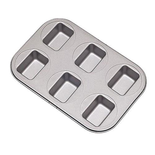 富士ホーロー フッ素樹脂 ベイクウェアー ミニパウンドケーキ型 6P No57305