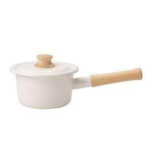 富士ホーロー CTN-14M.W ミルクパン コットンシリーズ 14cm ホワイト