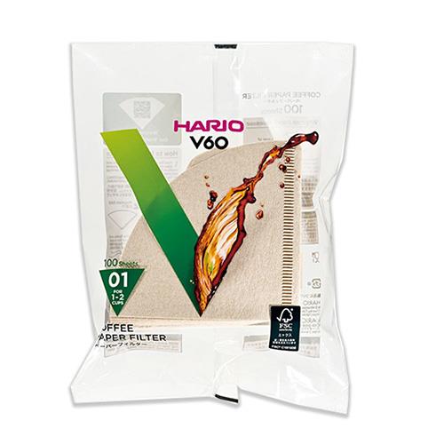 ハリオ(HARIO) V60用ペーパーフィルター01M 100枚入リ VCF-01-100M