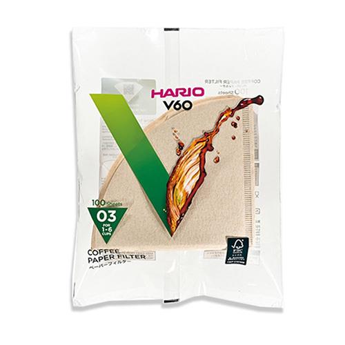 ハリオ(HARIO) V60用ペーパーフィルター03M 100枚入リ VCF-03-100M