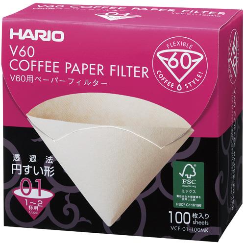 ハリオ(HARIO) V60用ペーパーフィルター01M 100枚箱入り VCF-01-100MK