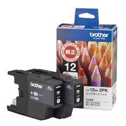 ブラザー(brother) LC12BK-2PK 純正 インクカートリッジ ブラック 2個パック