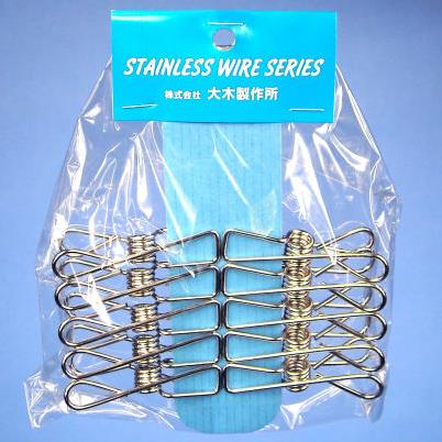 大木製作所 ステンレス ピンチ 洗濯ばさみ 10個セット 2.3x1.4xH6cm 00357-9