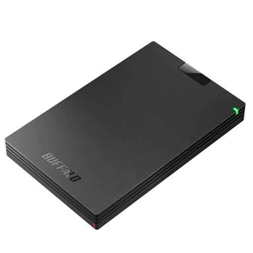 バッファロー(BUFFALO) HD-PGAC2U3-BA ブラック USB Type-C & USB Type-A ケーブル付属 ポータブルHDD 2TB