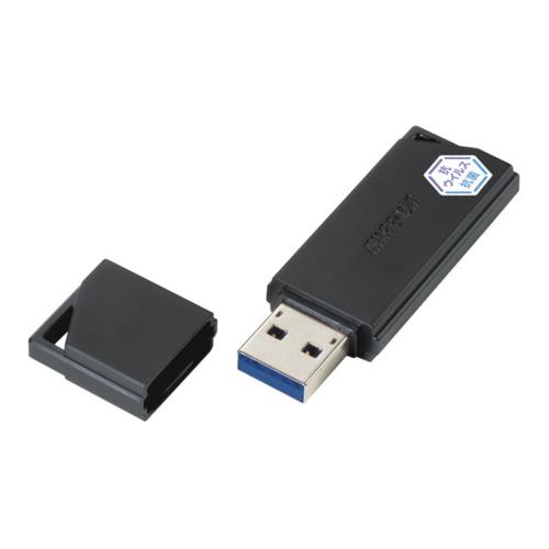 バッファロー(BUFFALO) RUF3-KVB32G-BK ブラック 抗ウイルス・抗菌対応 USB 3.2 Gen 1 USBメモリ 32GB