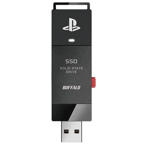 バッファロー(BUFFALO) SSD-SAO2.0U3-B ブラック PlayStationR5 公式ライセンス取得済商品 ポータブルSSD スティック型 2TB