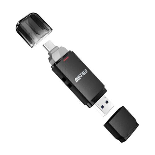 バッファロー(BUFFALO) SSD-SD250U3-BA ブラック USB 3.2 Gen2 Type-C/Type-A両対応 スティック型SSD 250GB