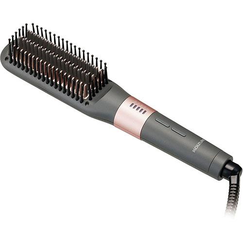 コイズミ(KOIZUMI) KHR-6800-H ｸﾞﾚｰ ボブスタイル ヘアアイロン ブラシ型 4段階温度調節/マイナスイオン