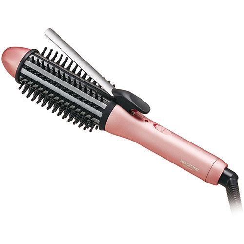 コイズミ(KOIZUMI) KHR-6110-P ﾋﾟﾝｸ ボブスタイル ヘアアイロン ﾌﾞﾗｼ付き ﾊﾟｲﾌﾟ径32mm/最高温度約200℃