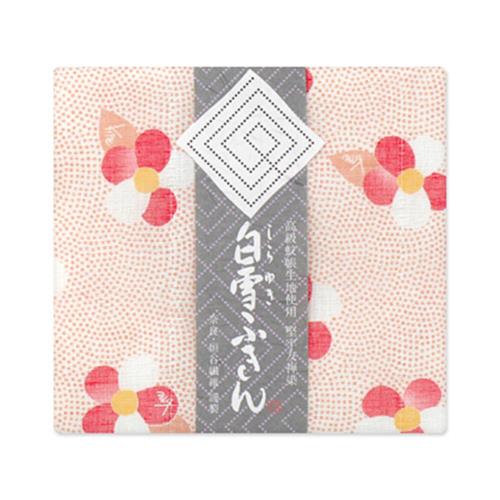 白雪ふきん(shirayuki) 白雪友禅ふきん 椿 珊瑚