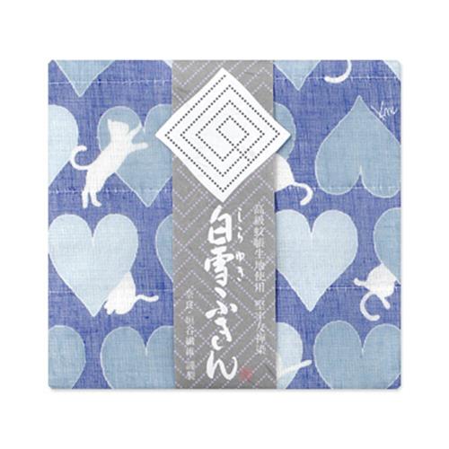 白雪ふきん(shirayuki) 白雪友禅ふきん ねこ ブルーベリー