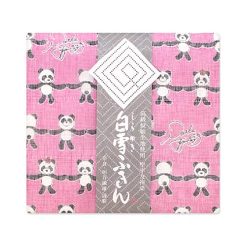 白雪ふきん(shirayuki) 白雪友禅ふきん ハッピー★ぱんだ ピンク
