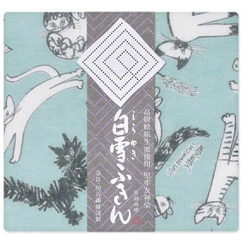 白雪ふきん(shirayuki) 白雪ふきん 白雪友禅ふきん みゃう みゃう みゃう ブルー