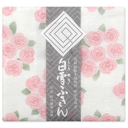白雪ふきん(shirayuki) 白雪ふきん 白雪友禅ふきん 薔薇 ピンク
