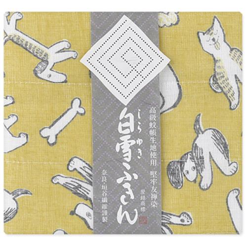 白雪ふきん(shirayuki) 白雪ふきん 白雪友禅ふきん bow wow wow イエロー