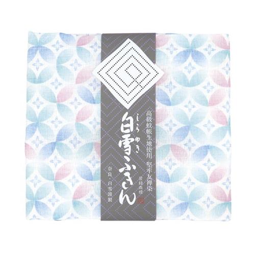 白雪ふきん(shirayuki) 白雪ふきん 白雪友禅ふきん 七宝柄 ブルー