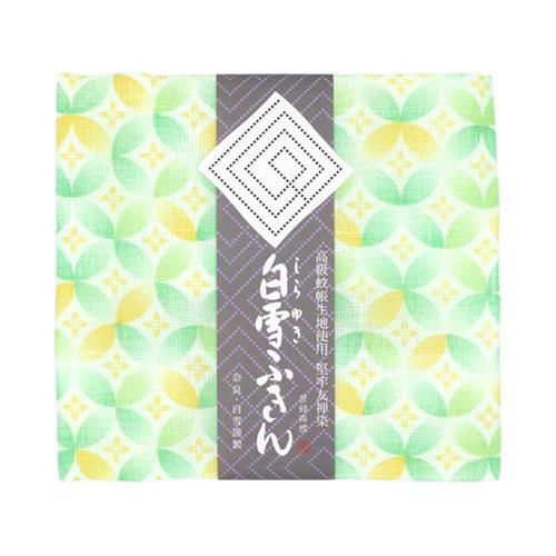 白雪ふきん(shirayuki) 白雪ふきん 白雪友禅ふきん 七宝柄 グリーン