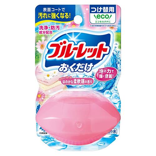 小林製薬 液体ブルーレットおくだけ つけ替用 洗いたてほのかな柔軟剤の香り ホワイティーフローラル 70ml