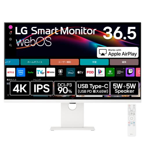 LGエレクトロニクス(LG) 37U730SA-W 36.5型 4K 3840×2160 LG Smart Monitor モニター 4K対応ディスプレイ