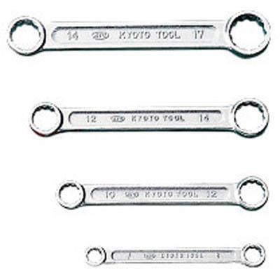 京都機械工具 M1004 ストレートショートめがねレンチセット 4本組