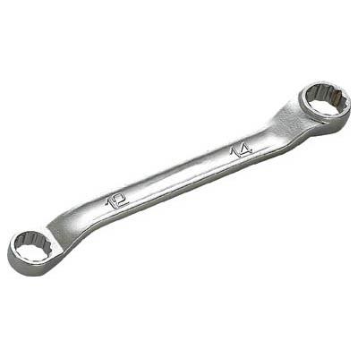 京都機械工具 M5S-1214 45°×6°ショートめがねレンチ12×14mm