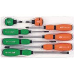 京都機械工具 TD2798 ソフトドライバセット貫通タイプ 8本組
