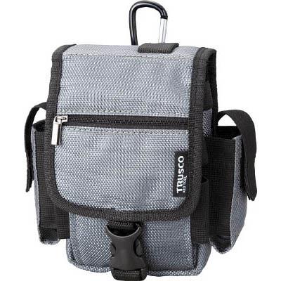 トラスコ中山 TCTC1808-GY コンパクトツールケース ツーサイドポケット グレー