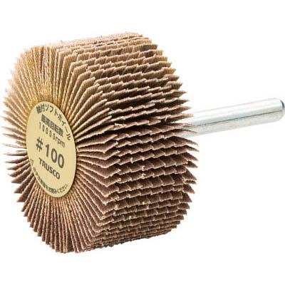 トラスコ中山 YS525100 軸付ソフトホイール 外径50X厚25X軸6 5個入 100♯