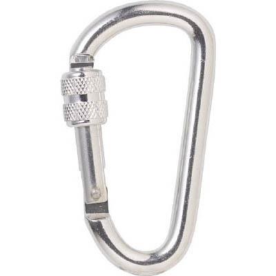 トラスコ中山 TKNNL880SV ネジロック付カラビナ 線径8mmx79mm シルバー