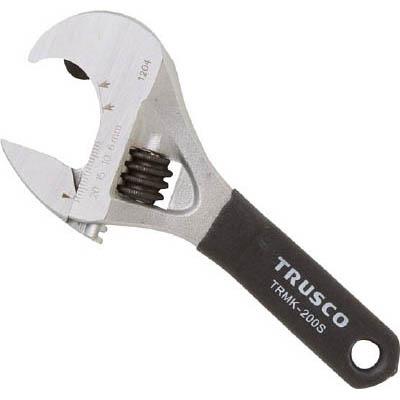トラスコ中山 TRMK-200S ラチェット式モンキーレンチ ショートタイプ 口開24mm
