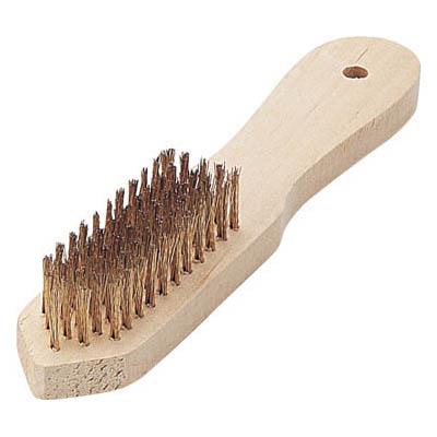 トラスコ中山 TB-5013 剣先型5行ブラシ ゴールドメッキ線