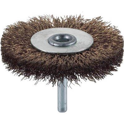 トラスコ中山 TB-6241 軸付ホイールブラシ φ75X軸6 真鍮メッキ鋼線 線径0.25