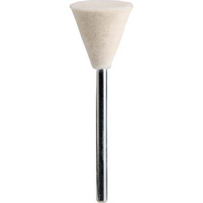 トラスコ中山 SF1515T-W フェルトミニホイール 逆台形型 Φ15 仕上げ用 白色 10個入