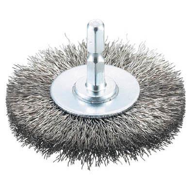 トラスコ中山 TB-6233-60 軸付ホイールブラシ φ65X軸6.35 ステンレス線0.3