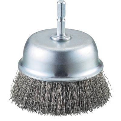 トラスコ中山 TB-6643-60 軸付カップブラシ φ75X軸6.35 ステンレス線 線径0.3