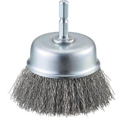 トラスコ中山 TB-6633-60 軸付カップブラシ φ65X軸6.35 ステンレス線 線径0.3