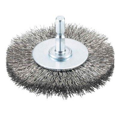 トラスコ中山 TB-6243-60 軸付ホイールブラシ φ75X軸6.35 ステンレス線0.3