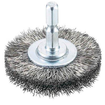 トラスコ中山 TB-6223-60 軸付ホイールブラシ φ50X軸6.35 ステンレス線0.3